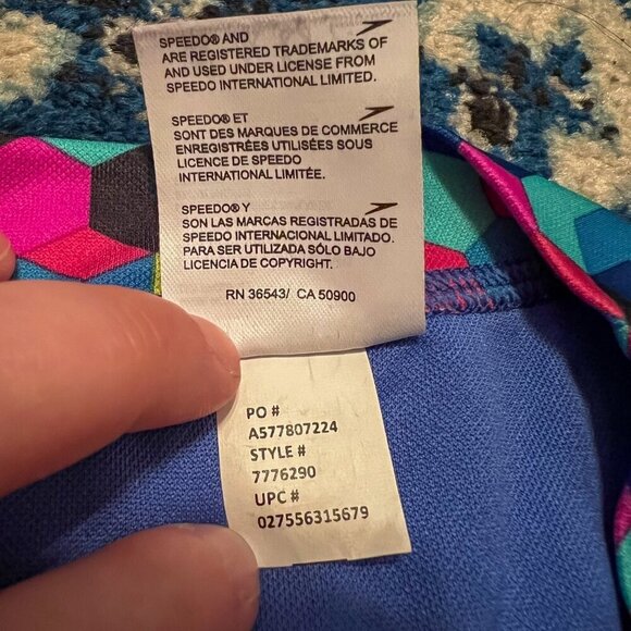 Speedo Girl's Short Sleeve Rash Guard Multi Colored Size M - Picture 8 of 8